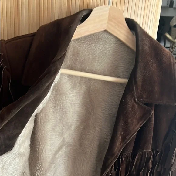 Brown Suede Fringe Jacket - Picture 2 of 13